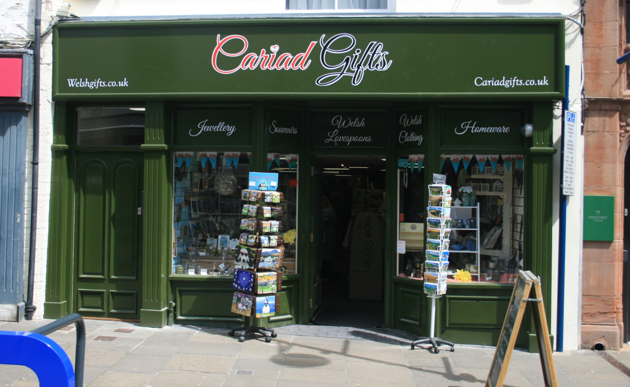 An image showing the shopfront in Abergavenny, Wales.